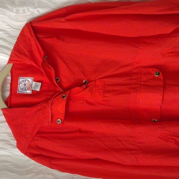 Vintage Sport Accent 80s 90s Hot Pink Petite M Hoodie Windbreaker Pullon Spring - Picture 4 of 11